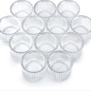 Votive Candle Holders Clear Glass 12pk